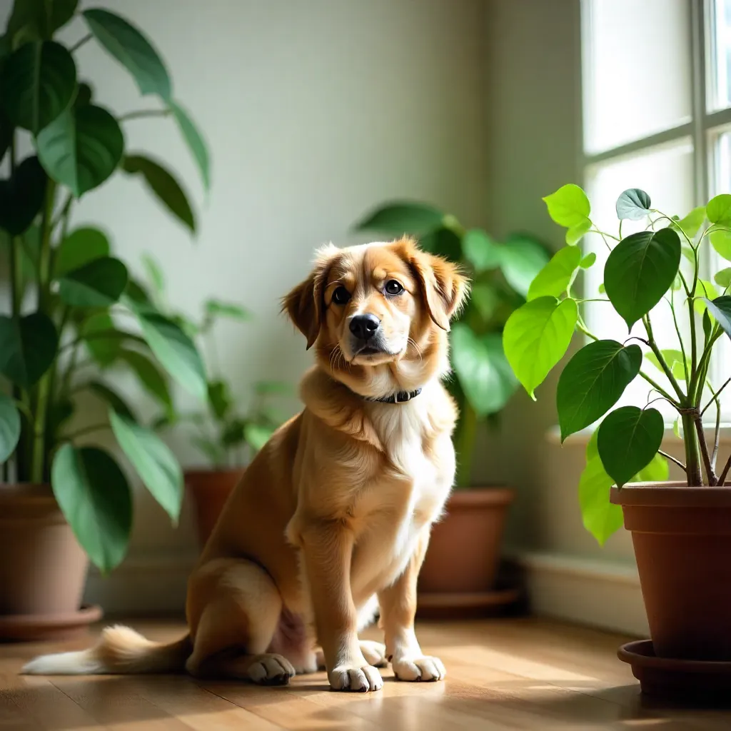 Spider plant in decorative pot